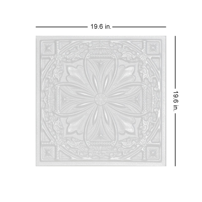 Lucas's Shield 1.6 ft. X 1.6 ft. Glue-up Polystyrene Ceiling Tile