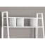Bureau d'ordinateur, bureau personnel, ordinateur portable, incliné, tablettes de rangement, travail, stratifié blanc, stratifié blanc, contemporain, moderne