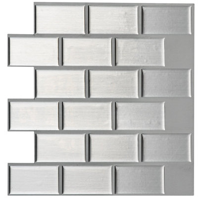 Kumail Plastic Peel and Stick Subway Tile