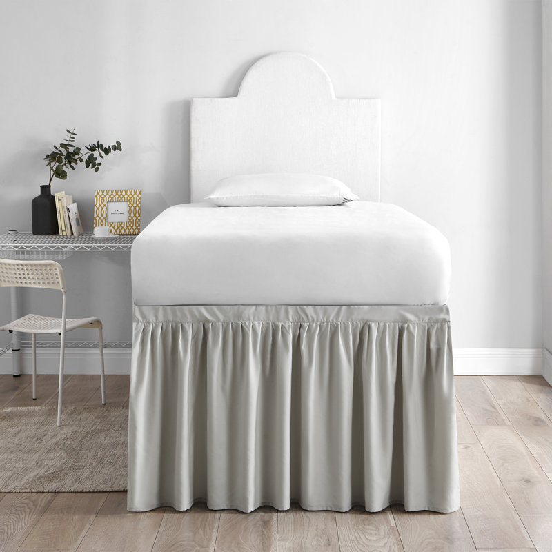 Ruffled Bed Skirt, Silver Birch, Twin XL