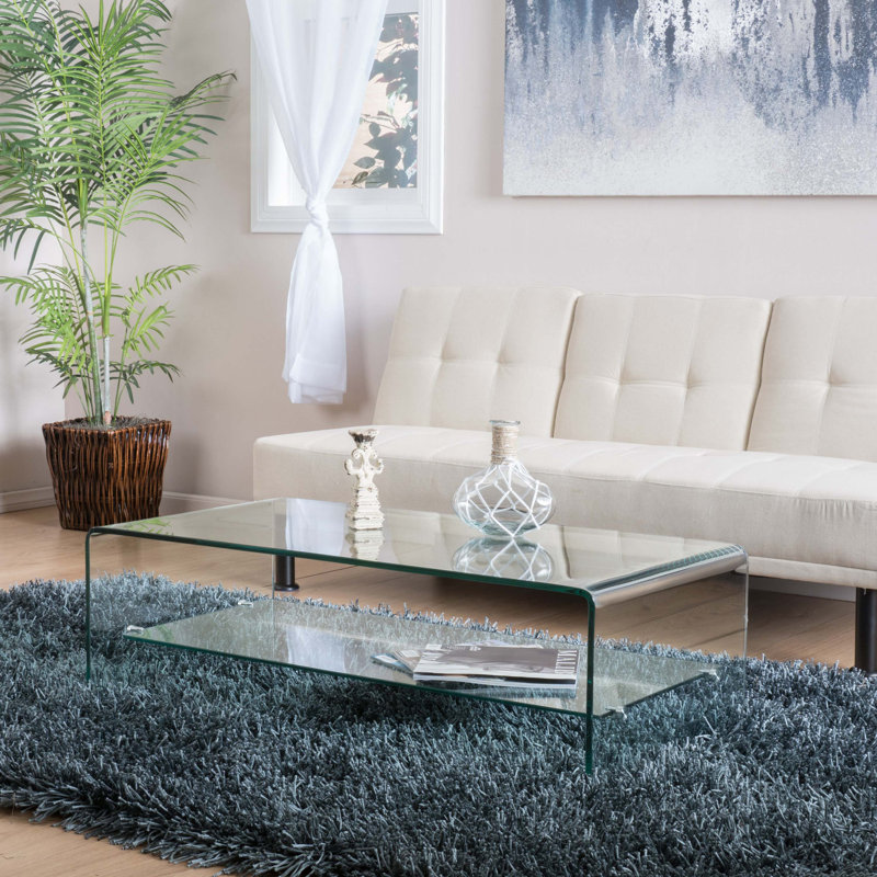 Sanny Glass Top Single Coffee Table