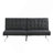 Wood Frame, Stainless Leg, Futon, Sofa Bed Black Pvc