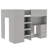 Wood Full Size Loft Bed with Wardrobe, Desk, Storage Shelves and Drawers for Kids, Teens, or Adults-1674510879