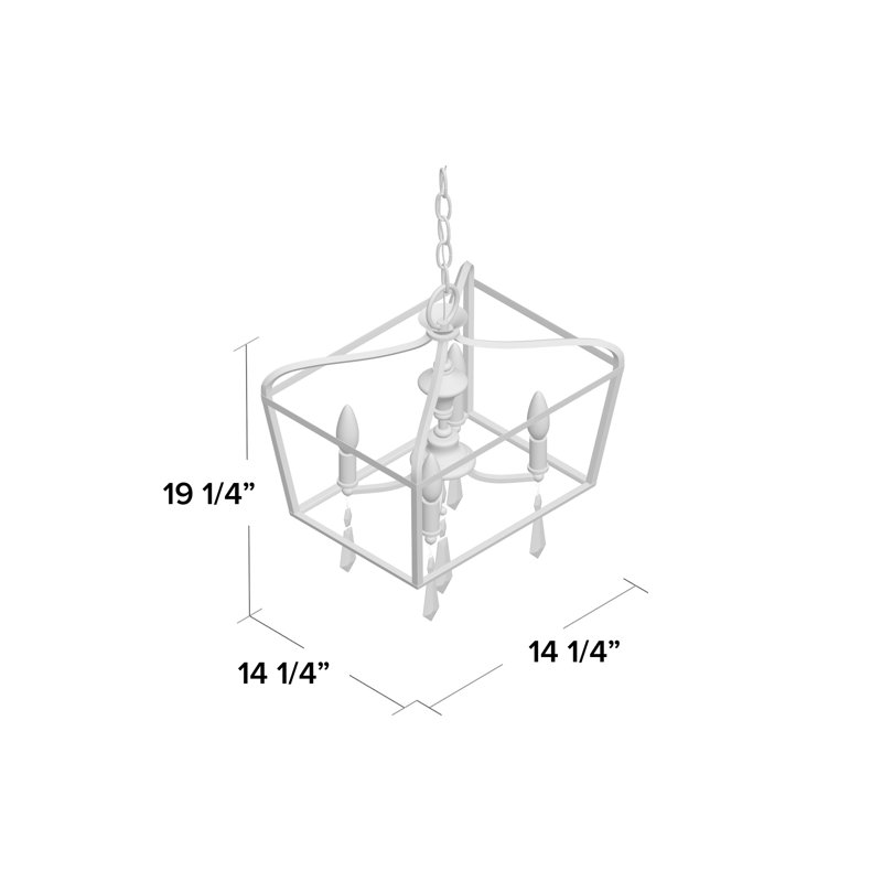 Vogan 4 - Light Dimmable Lantern Geometric Chandelier