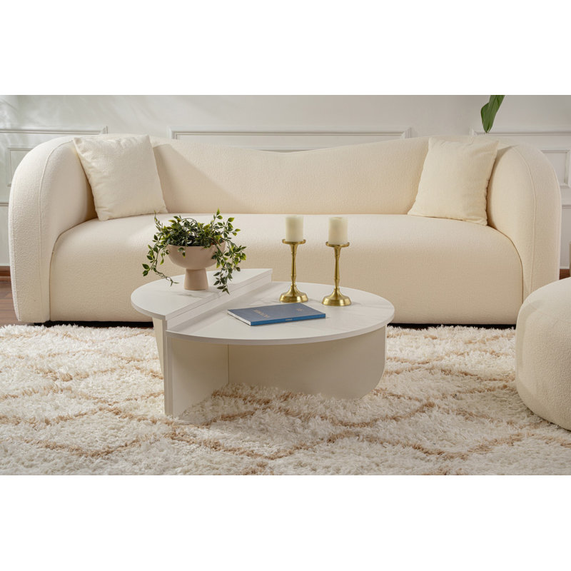 Sicario Coffee Table, Wood White