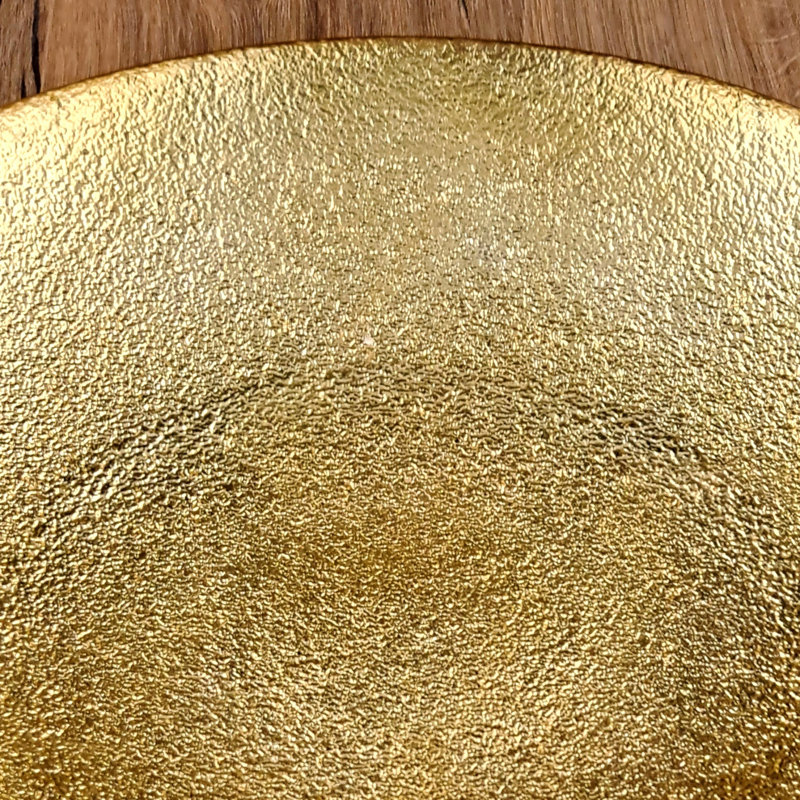 Gold Handcrafted Glass 13" Lacquered Centerpiece Bowl