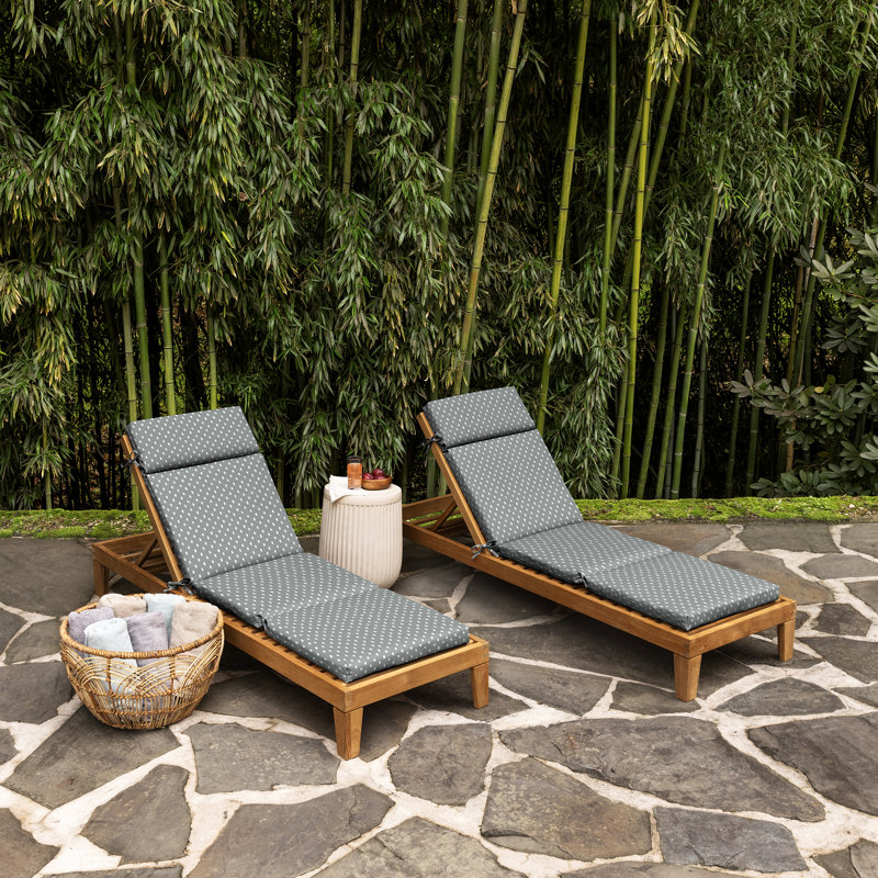 ARDEN 1 - Piece Outdoor Seat/Back Cushion, Gray Polyester/Polyester Blend