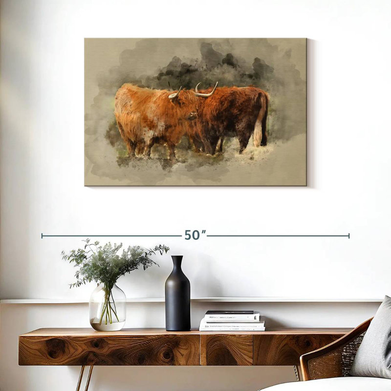 Brampt Highland Cows, H 24 po x l 36 po