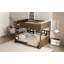 Lit double superposé au-dessus de grand lit double avec armoires de rangement et ports USB-1219647914-1219647912