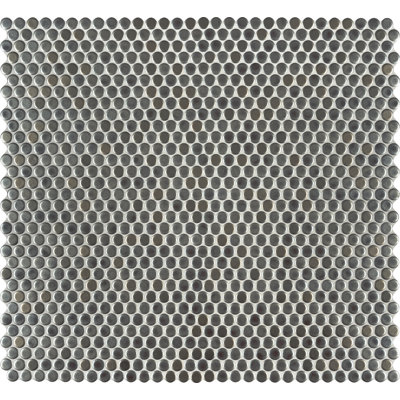 Penny Round 12 in. x 13 in. Porcelain Mosaic Floor and Wall Tile
