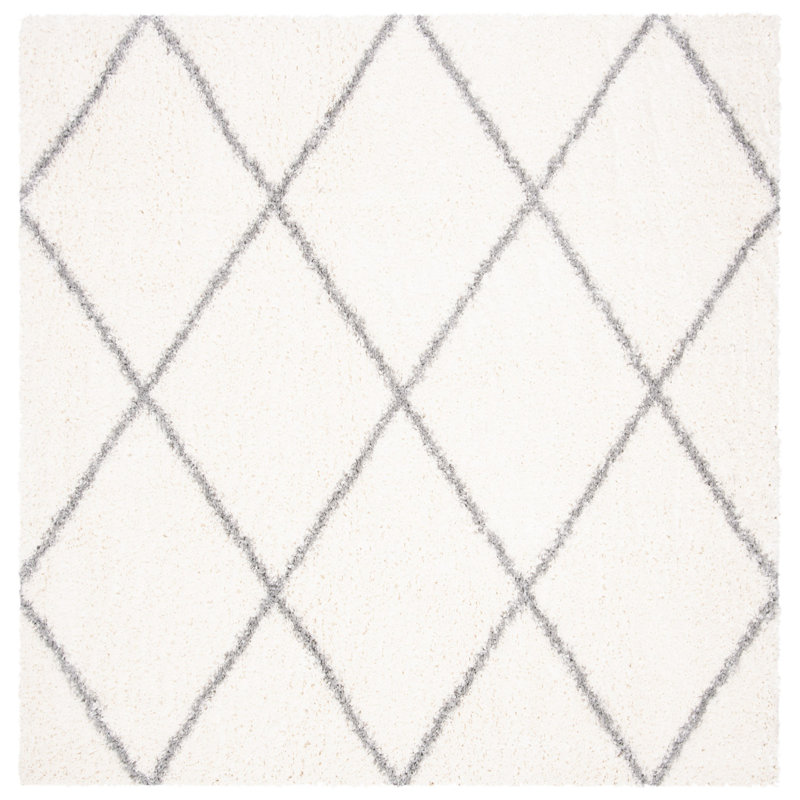 Dubay Shag Performance Geometric Rug, Square 5'3"