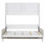 Grand lit escamotable mural avec canapé, lit pliable peu encombrant pour petit appartement et studio, blanc-287546414