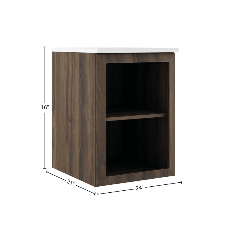 Gosman 24" Lower Open Side Cabinet, Brown