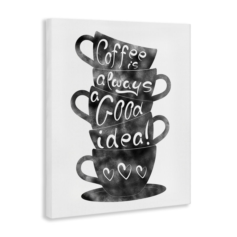 «Coffee Mugs Stacked & Expression Canvas», conception par Marcus Prime, H 20 po x l 16 po