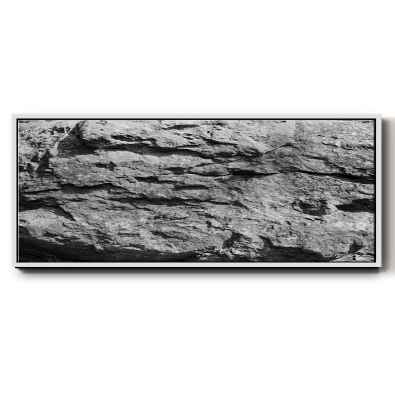 Found Textures XV- Framed Canvas, 20" H x 50" W