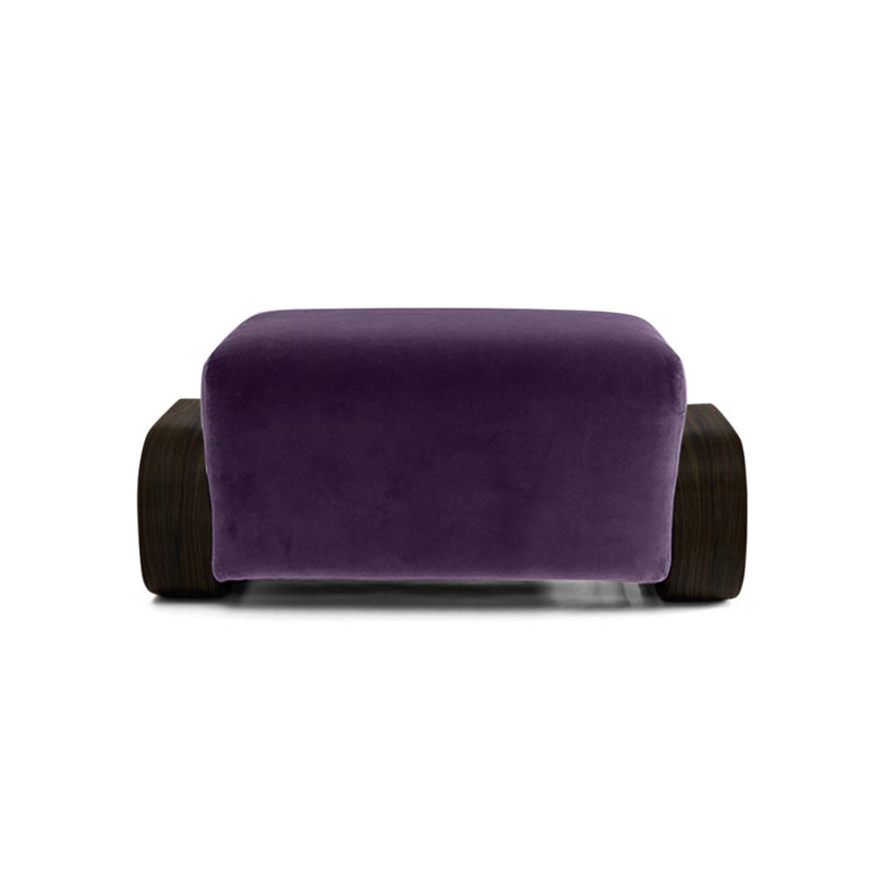 Repose-pieds Cayenne, Velours violet