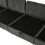 Chenille grise 4 avec rangement, repose-pieds modulaire en chenille, expérience assise-386276379