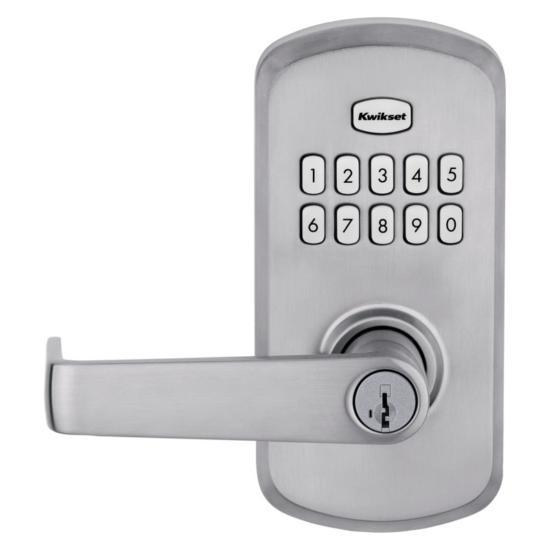 955 SmartCode Electronic Kingston Lever featuring SmartKey Security, Satin Chrome