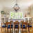 6 - Light Dimmable Geometric Chandelier