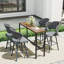 Tabouret de comptoir d'extérieur en osier 25,2 po Otti-884673790