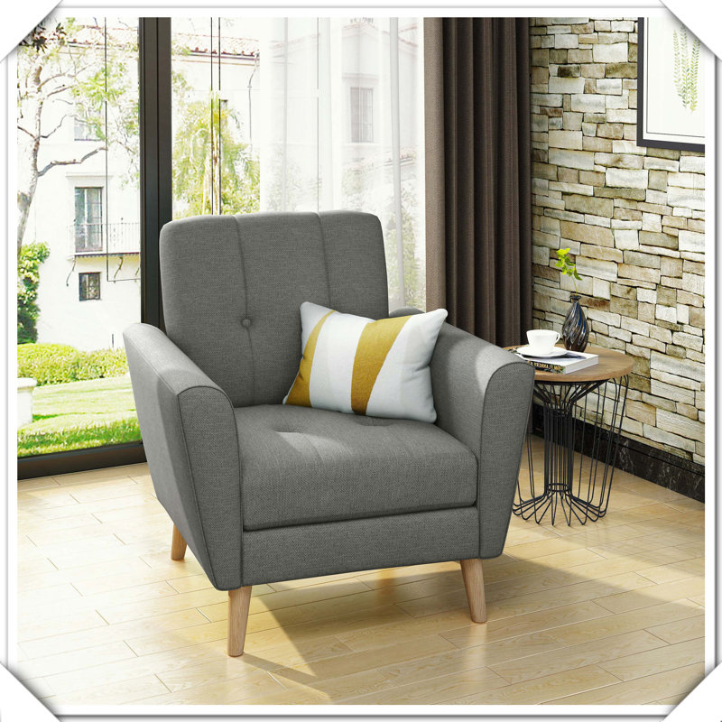 Fauteuil club Mid Century, Gris