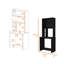 Range-chaussures, miroir, cinq tablettes intérieures, armoire à une porte-112260725