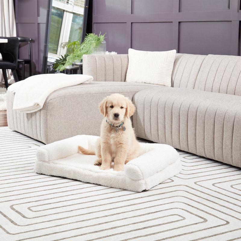 Canapé-lit Millie Sherpa, Moyen (l 29 po x P 20 po x H 7 po), Neige
