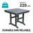Weather Resistant Outdoor Patio Dining Table, Modern Grey Hdpe Construction With Umbrella Hole For Lawn, Yard And Patio Use-253795010