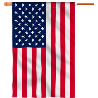  Drapeau de maison national américain anti-déchirure l 28 po x H 40 po - Drapeau de maison de qualité supérieure à 3 plis - Résistant à la décoloration, double couture et longue durée - États-Unis