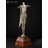 30" Stretching Herself Modern Sculpture - Handcrafted Brass Wood & Stone Abstract Art - Contemporary Statement Centerpiece