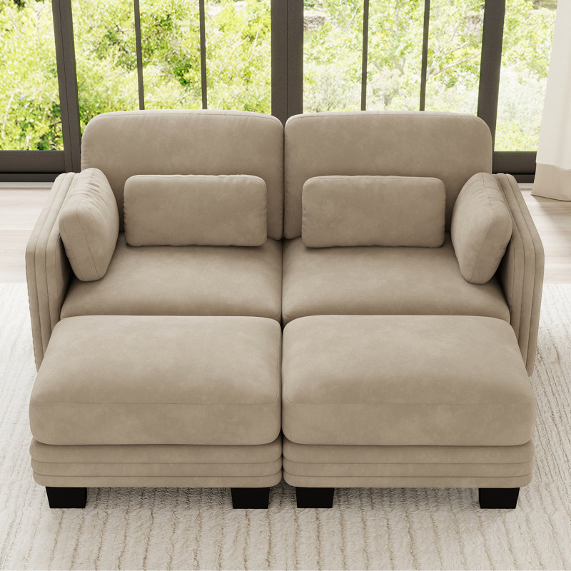 Canapé modulaire modulaire en chenille Camel