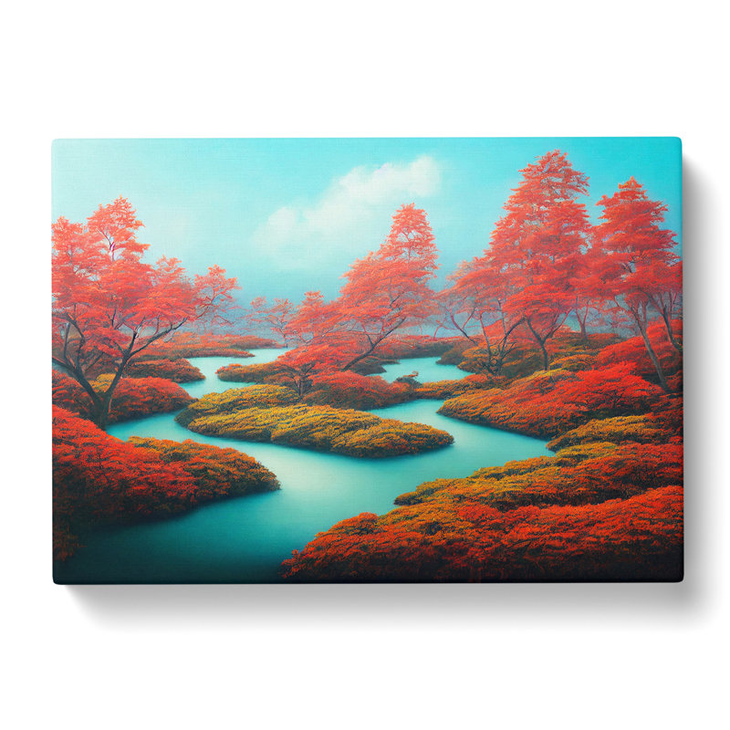 Ethereal Forest - Wrapped Canvas Painting, 35cm H x 50cm W x 3cm D