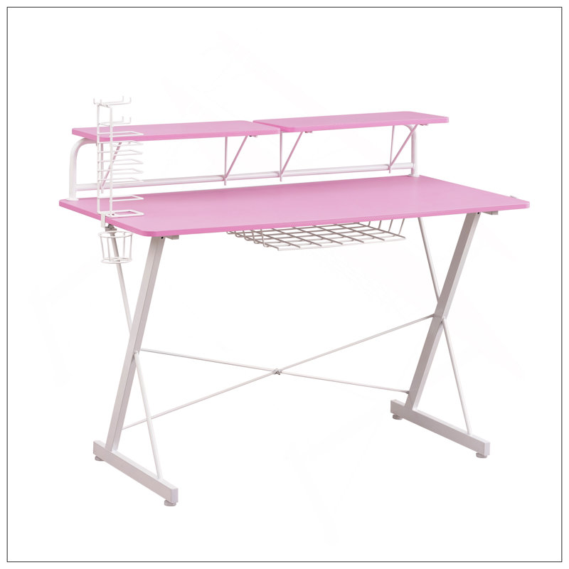 Bureau d'ordinateur polyvalent avec options de rangement avancées et fabrication durable