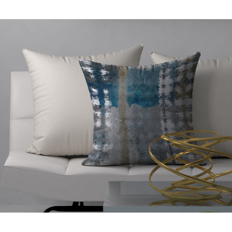 Abstract Throw Pillow, 24" H x 24" W