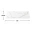 Plateau de meuble-lavabo moderne 60 po pour lavabo double vasque - design blanc Carrara-129577664