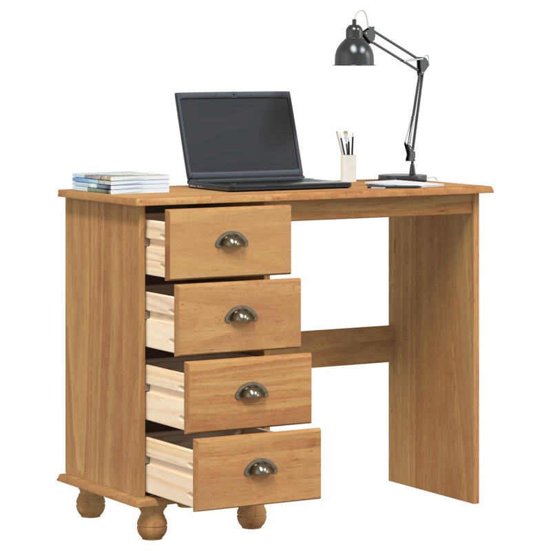 Solid Wood Writing Desk, Natural
