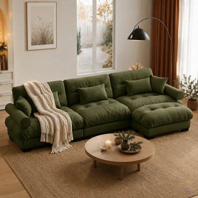 Canapé modulaire en velours surdimensionné Comfort