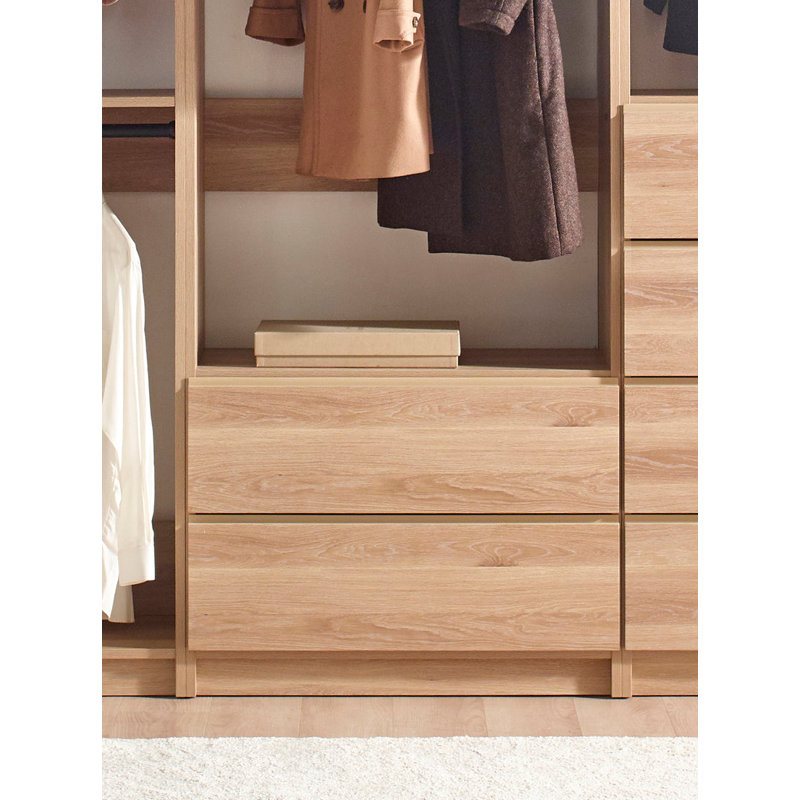 Kalinikos 94.19'' Closet System, Oak