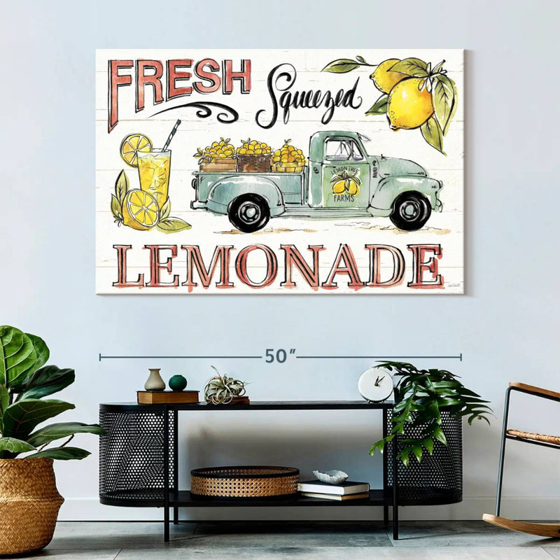 Plaque murale «Lemonade Stand I», H 34 po x l 51 po