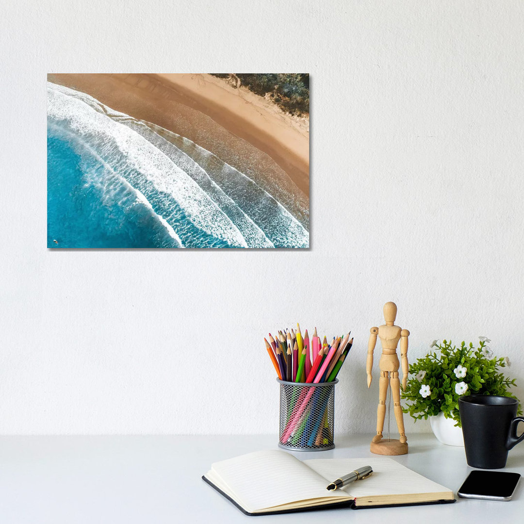 Coastal Waves Aerial by James Vodicka - Wrapped Canvas Gallery-Wrapped Canvas Giclée