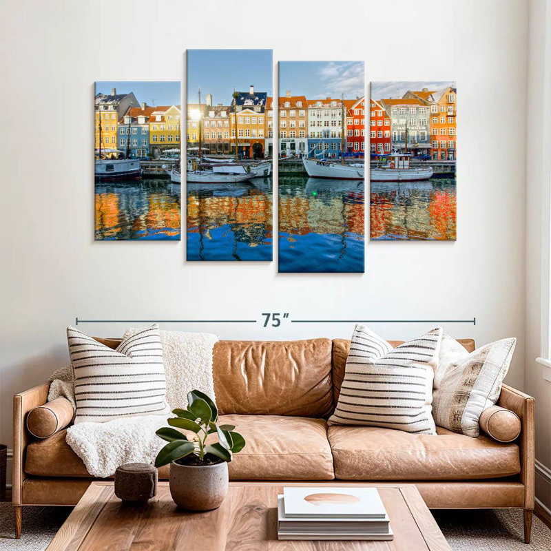 Canal Keesha Nyhavn en Europe, H 42 po x l 68 po