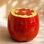 Pomegranate Resin Accent Stool, 13.78 x 12.2 Inches, Red