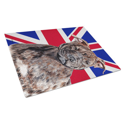 Union Jack Wood Glass Cutting Board