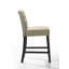 Ensemble de 2 chaises à hauteur de comptoir en tissu beige avec pieds à finition noire Harmon