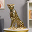Figurine luxueuse et luxueuse en résine léopard