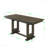Rectangular Extendable Dining Table 18" Leaf Trestle Pedestal Base Dark Wood