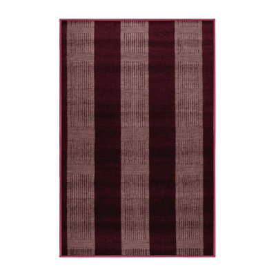 Tapis rouge à carreaux lavable à la machine