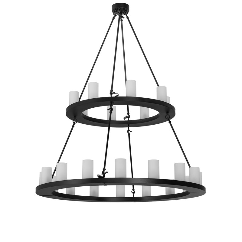 Lustre 54 lumières à deux niveaux 54 po de large Loxley