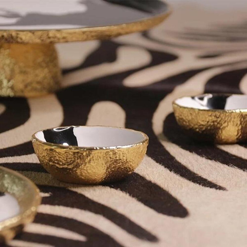 Bianco Nero Salt And Pepper Bowls