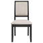 Chaise d'appoint rembourrée, ensemble de 2